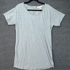 MICHAEL Michael Kors Dress Womens XL Gray T-Shirt Short Sleeve Zip Back MK Logo